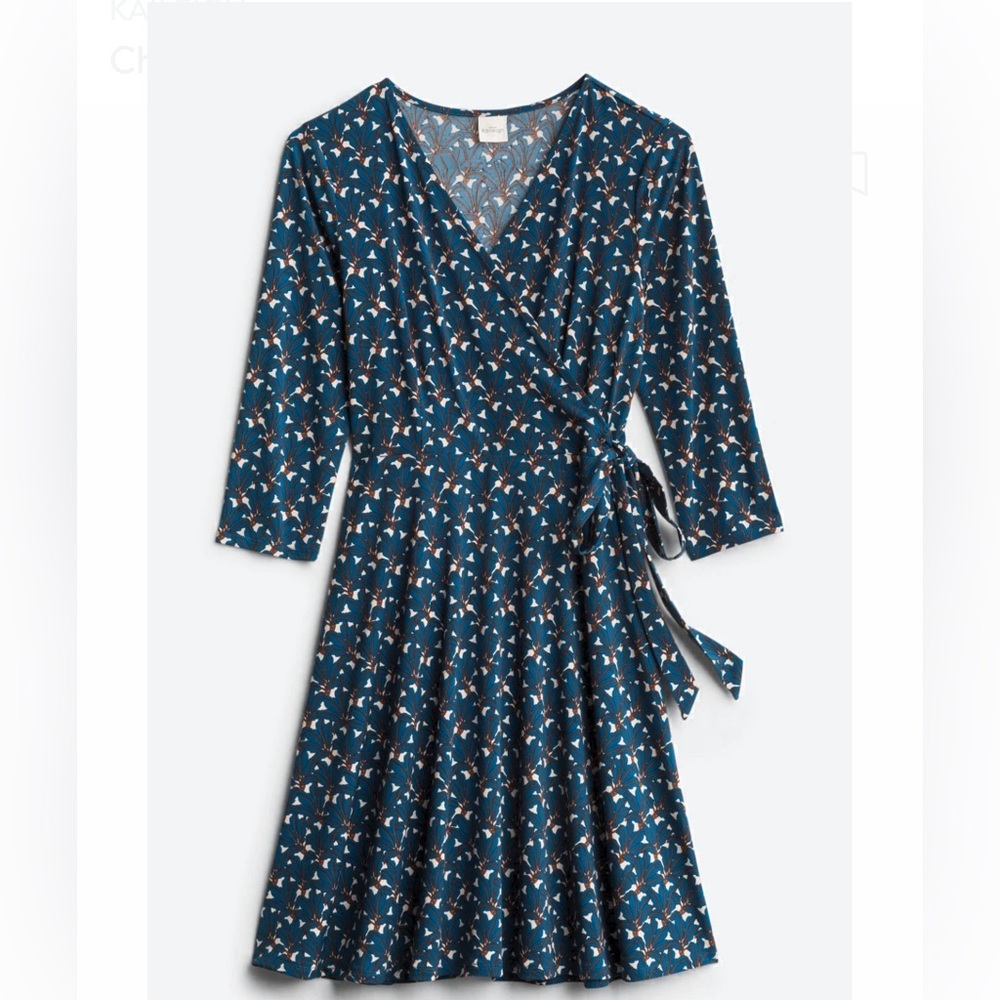 KAILEIGH - Charlotte Faux Wrap Knit Dress Size S